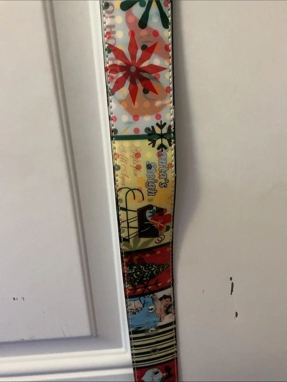 Women’s Men’s Christmas Prismatic Hologram Holographic Belt Size L